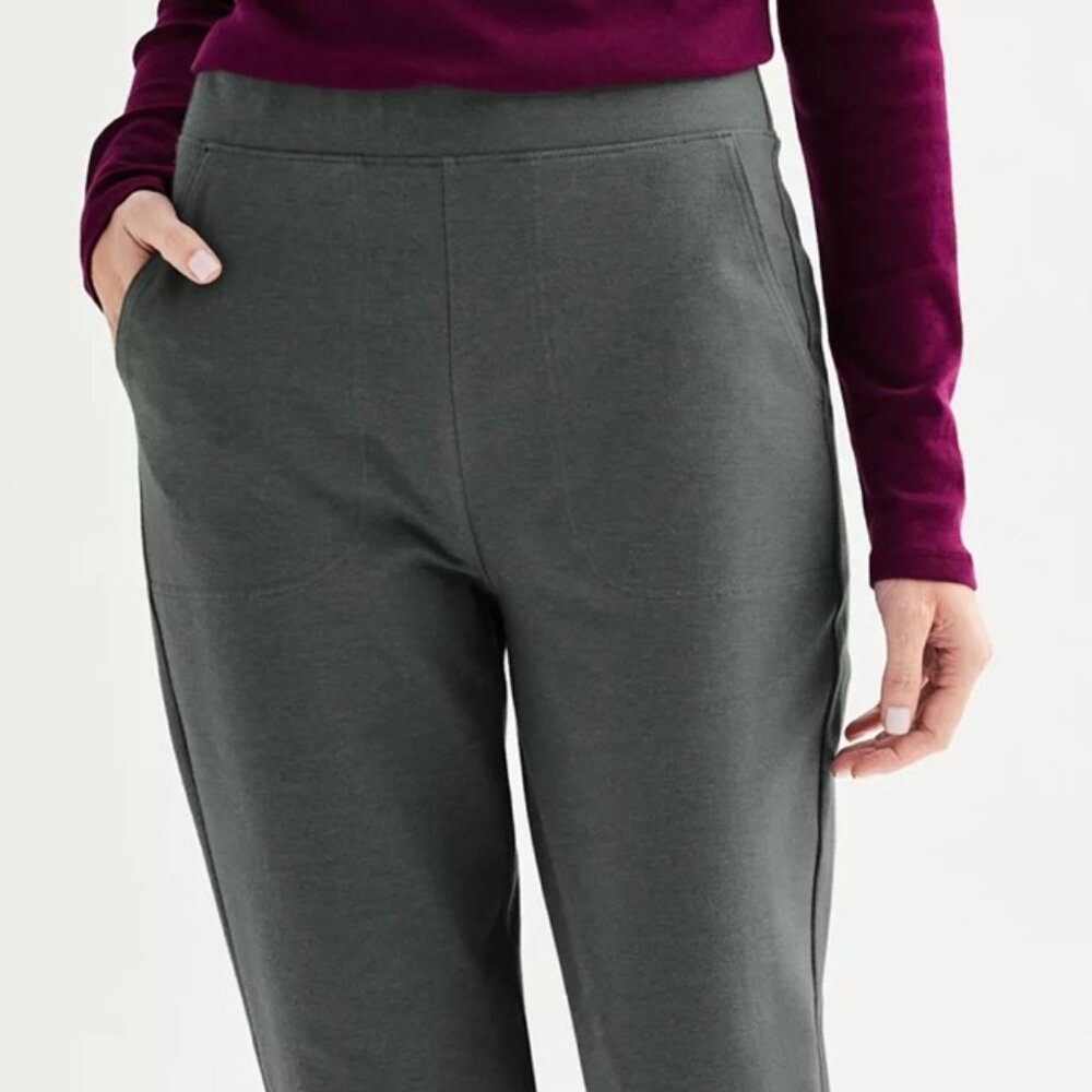 Women's Croft & Barrow Essential Stretch Pull-On Straight-Leg Pants -- NWOT
